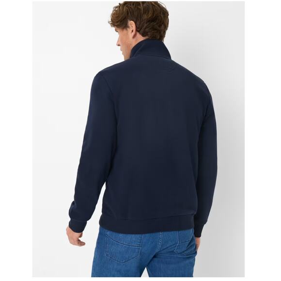BRAX Style Sion French Terry Cotton Blend Half Zip Sweatshirt Navy Pullover - Picture 7 of 16